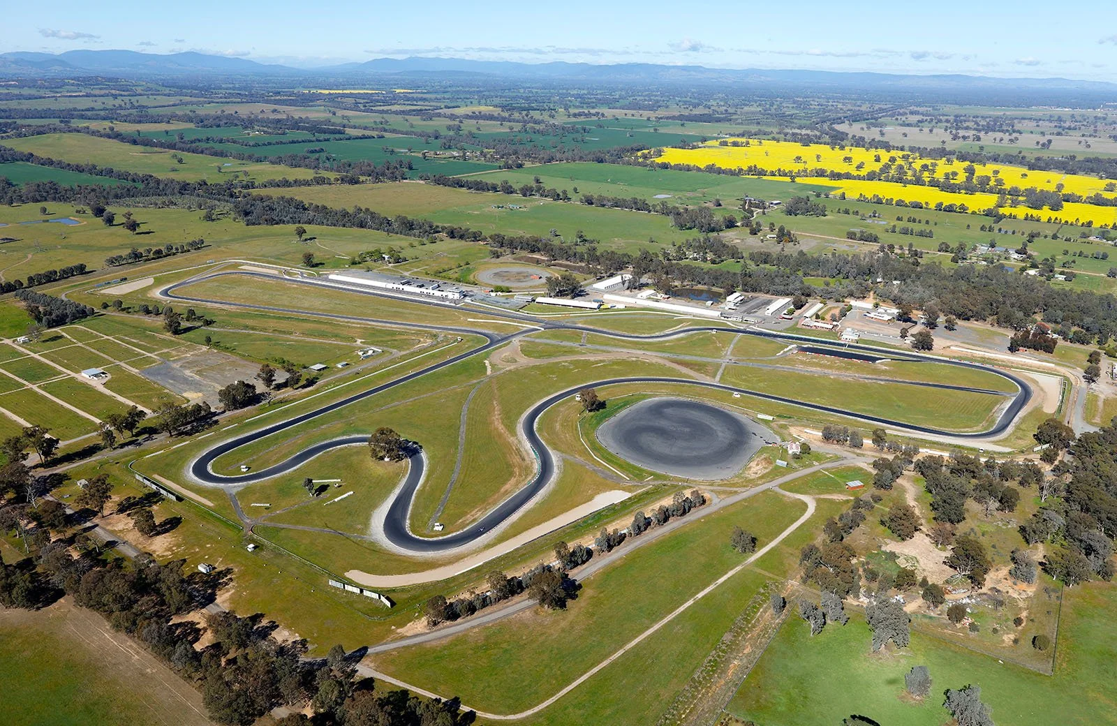 Aerial view of Winton Motor Raceway